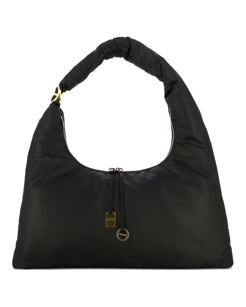 Borbonese Twinnie small op-print zip shoulder bag - Schwarz Schwarz