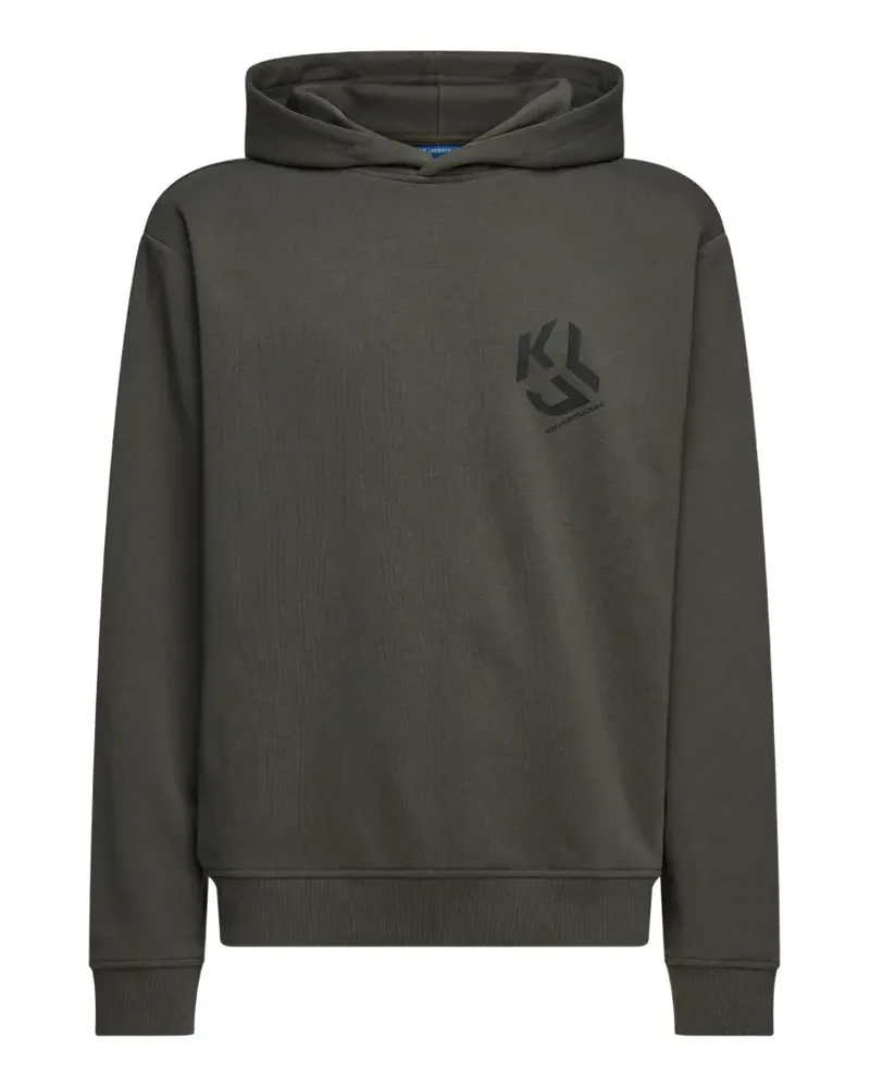 Karl Lagerfeld Hoodie mit Monogramm-Print - Grün Grün