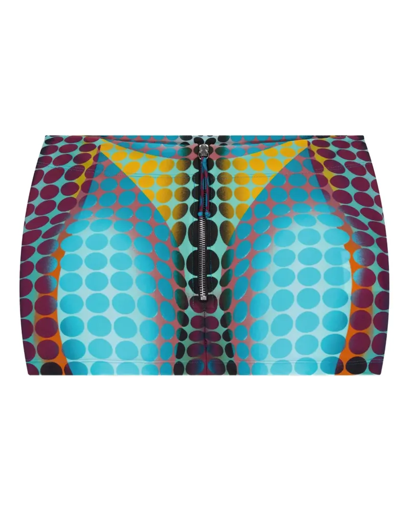 Jean Paul Gaultier Minirock mit Reißverschluss - Blau Blau