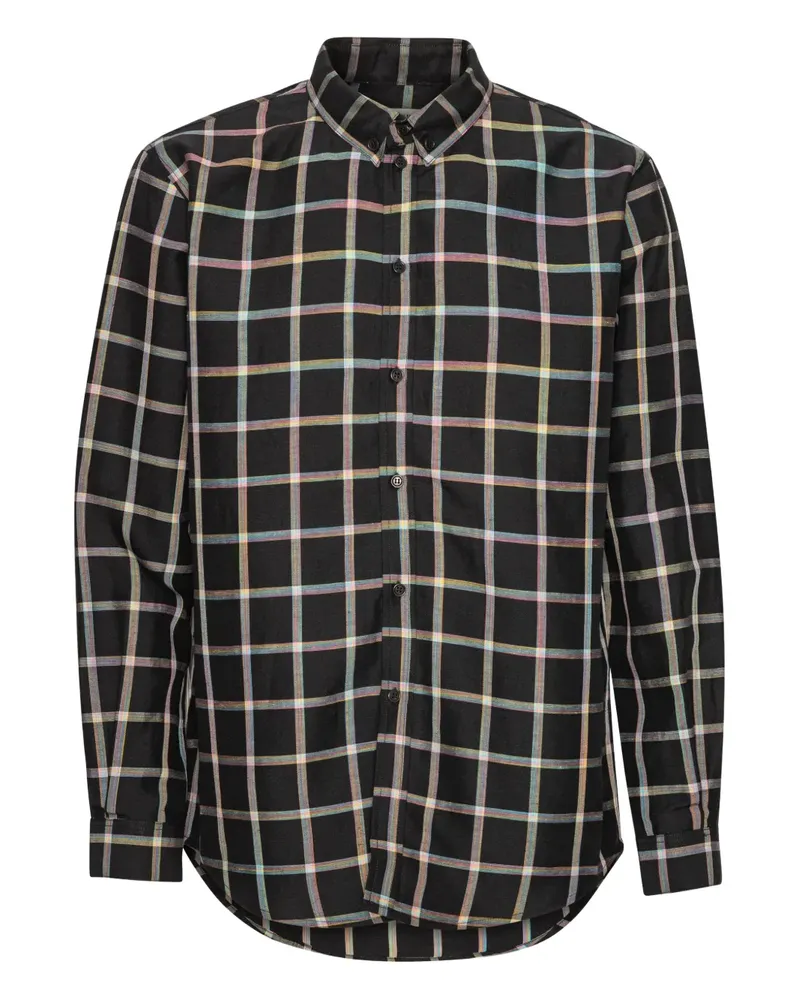 Henrik Vibskov Kariertes Hemd - Schwarz Schwarz