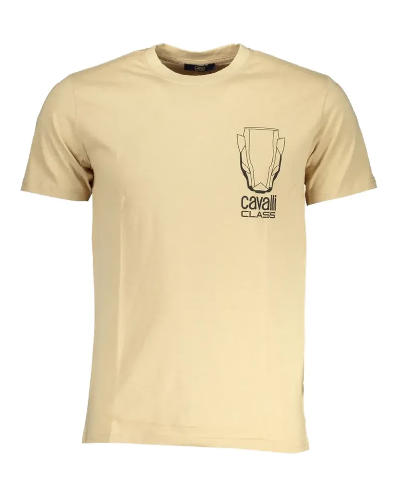 Roberto Cavalli graphic-print T-shirt - Nude Nude