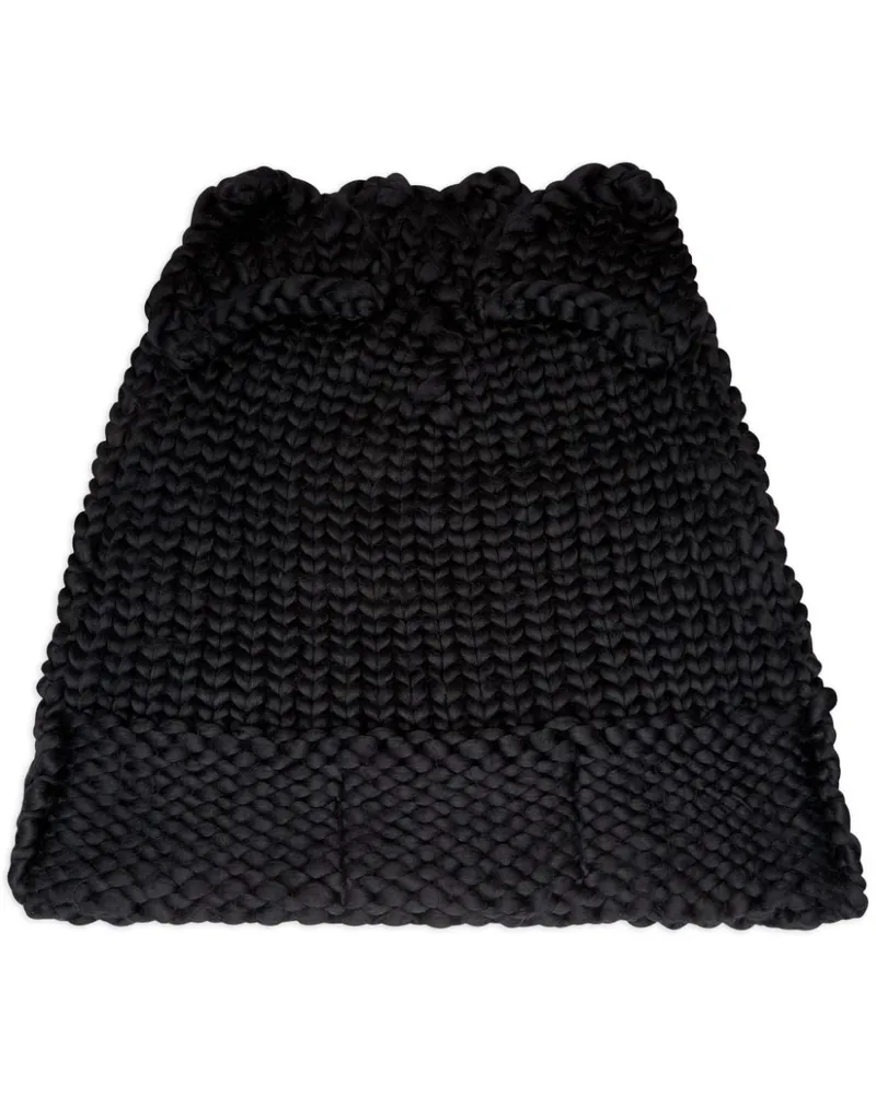 Charles Jeffrey Loverboy Beanie mit Zopfmuster - Schwarz Schwarz