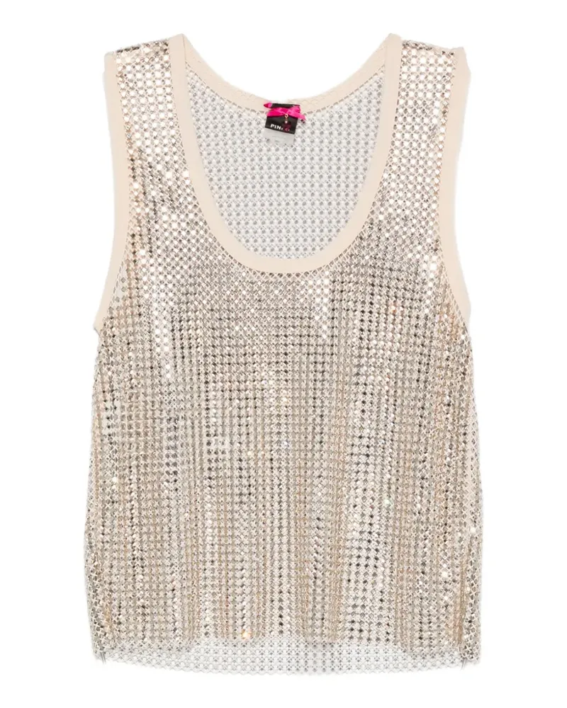 Pinko Trägershirt mit Pailletten - Nude Nude