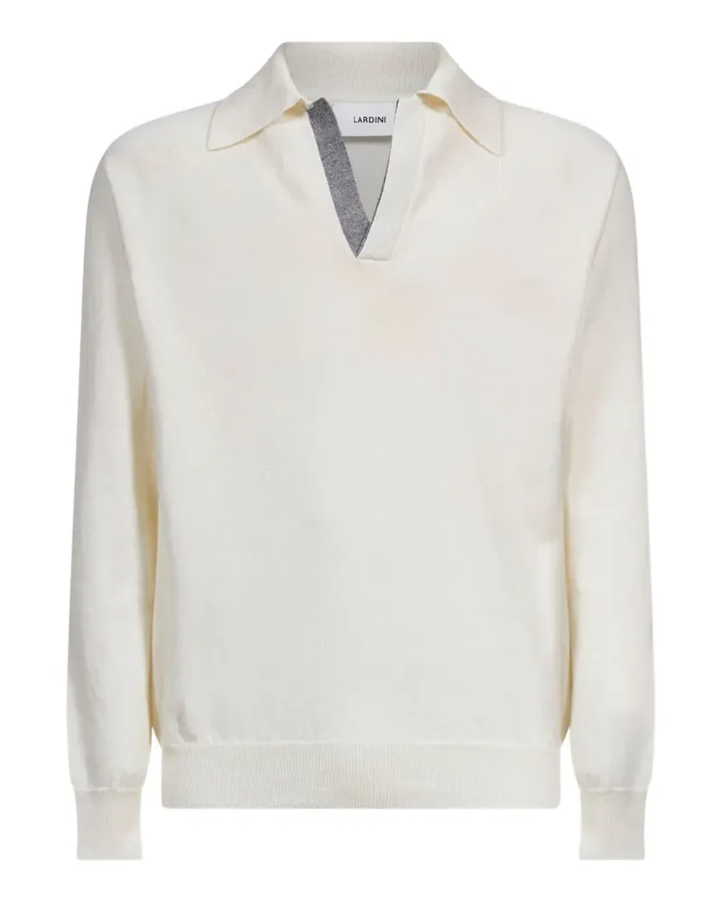 LARDINI Pullover mit Raglanärmeln und Kontrastbesatz - Nude Nude
