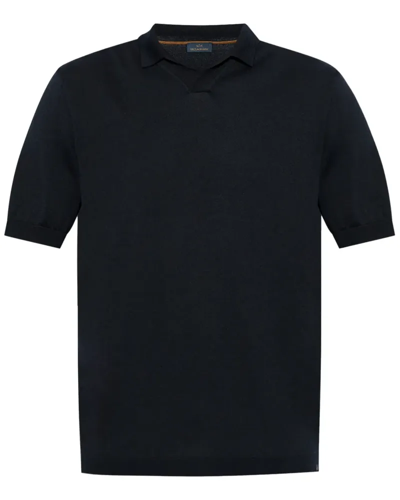Paul & Shark Fein gestricktes Poloshirt - Blau Blau