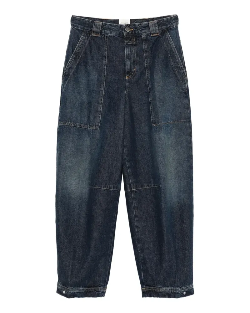 Closed Rhannon High-Waist-Jeans mit Einsätzen - Blau Blau