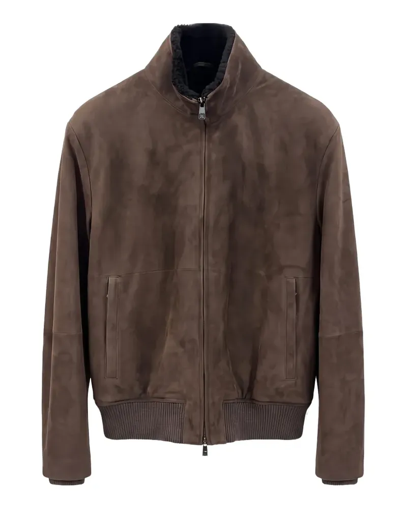 Corneliani Bomberjacke aus Wildleder - Braun Braun