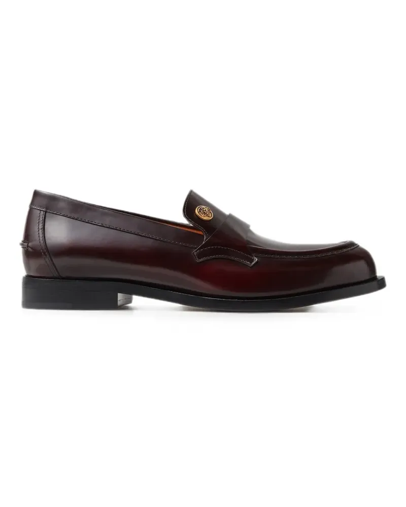 Versace Manu leather loafers - Braun Braun