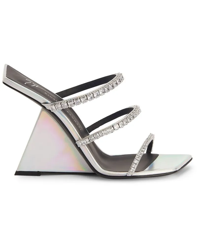 Giuseppe Zanotti Clareence Sandalen 105mm Silber