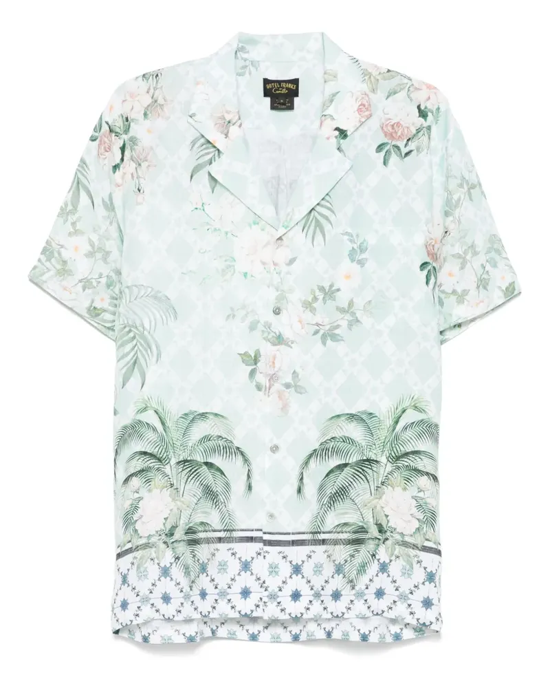Camilla Hemd mit Jardim Party-Print - Grün Grün