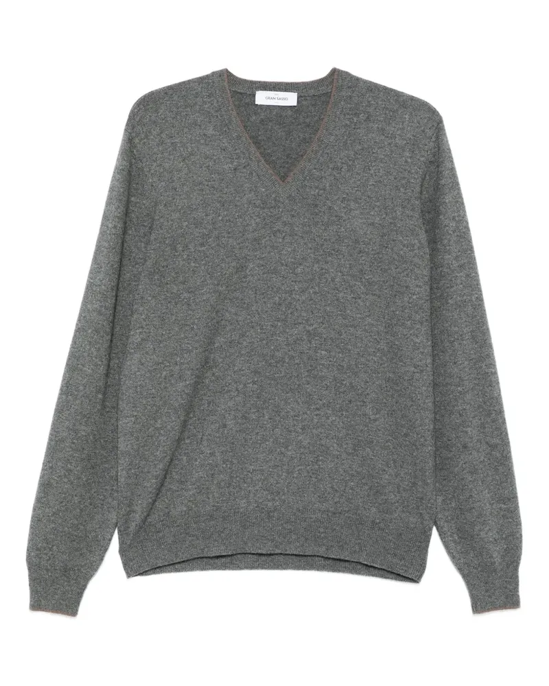 Gran Sasso Pullover mit V-Ausschnitt - Grau Grau