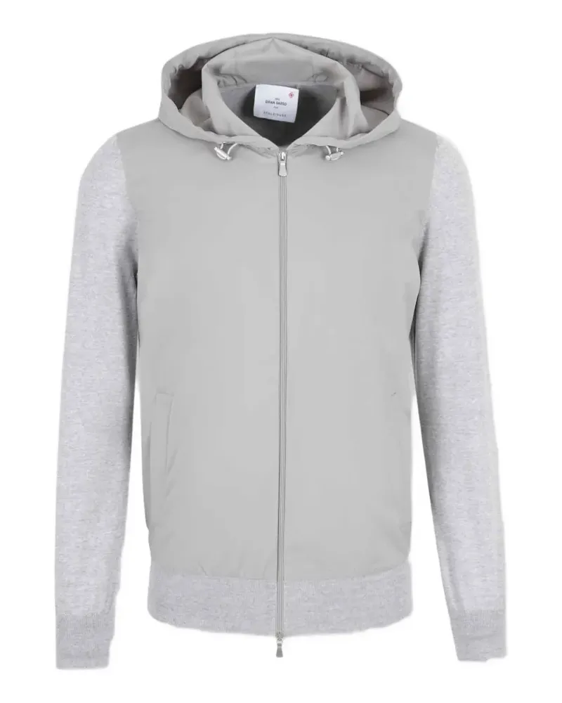Gran Sasso panelled zip-up hoodie - Grau Grau