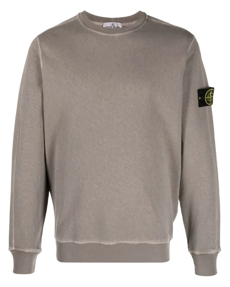 Stone Island Sweatshirt mit Kompass-Patch Grau