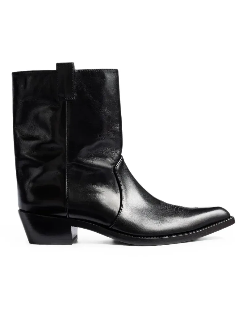 KHAITE Spitze Cowboystiefel - Schwarz Schwarz