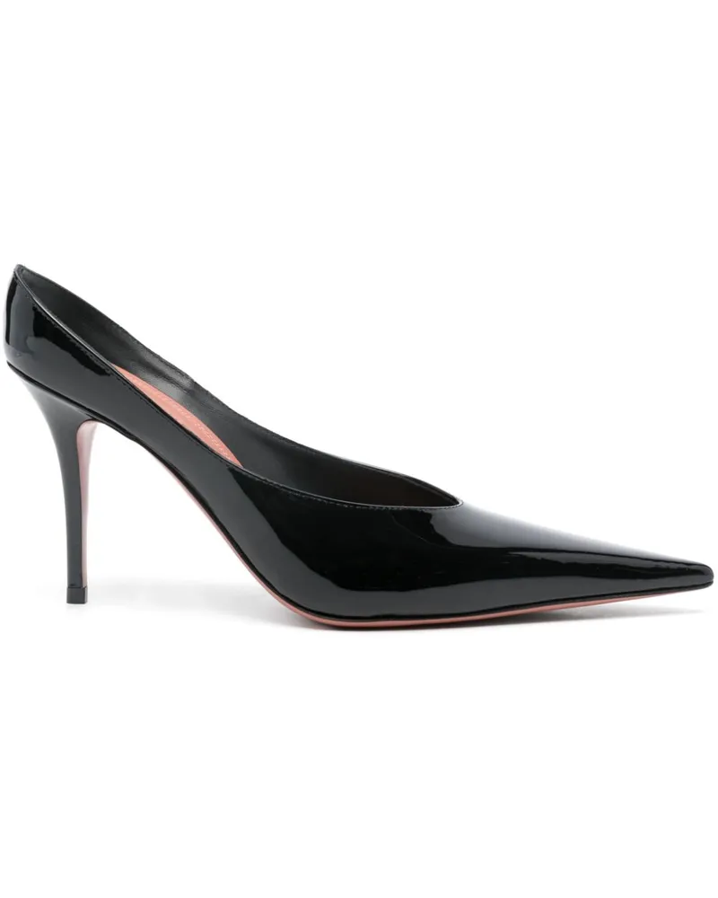 Amina Muaddi Anok Mules 105mm - Schwarz Schwarz