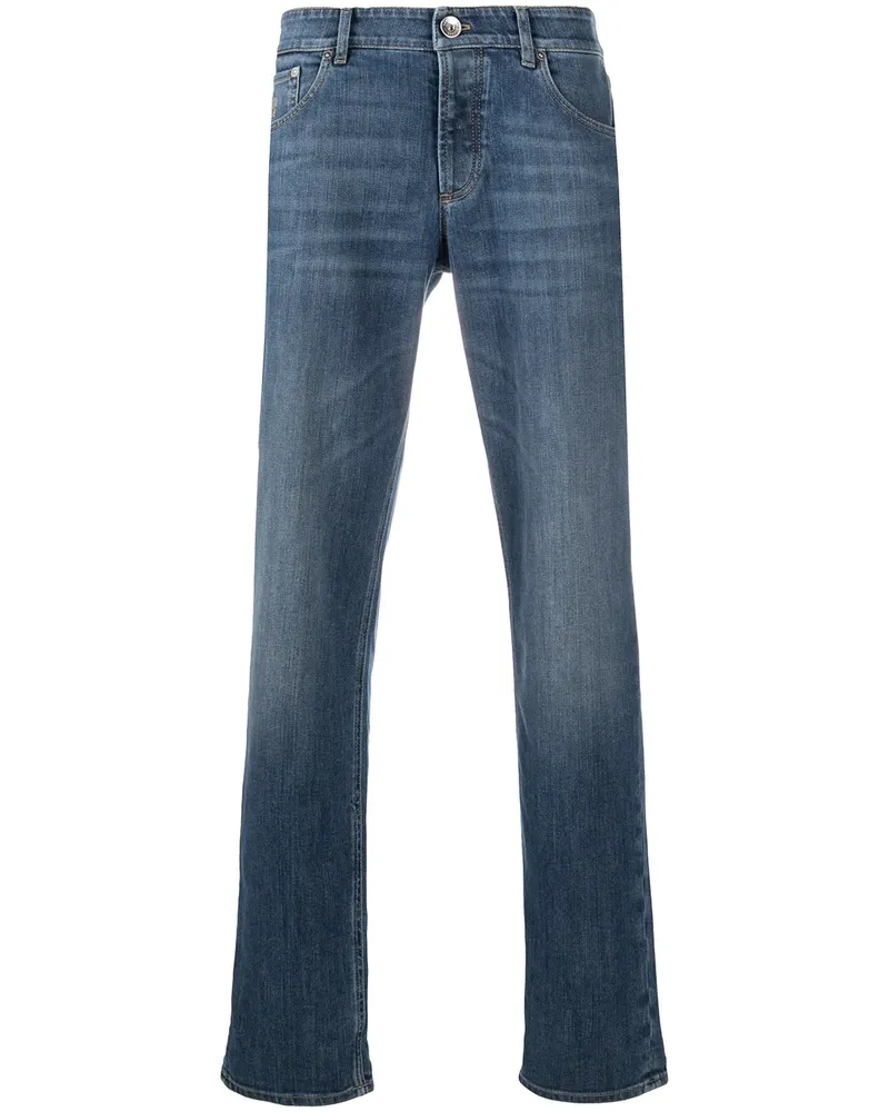 Brunello Cucinelli Halbhohe Jeans - Blau Blau