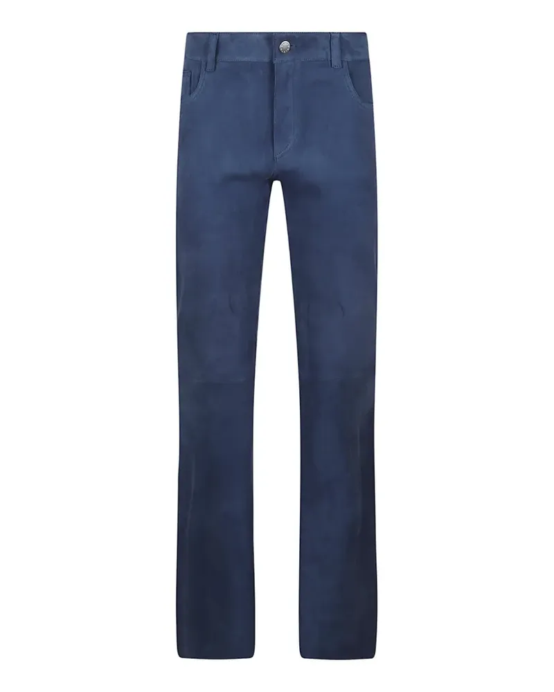 Stouls Paulonia suede flared trousers - Blau Blau
