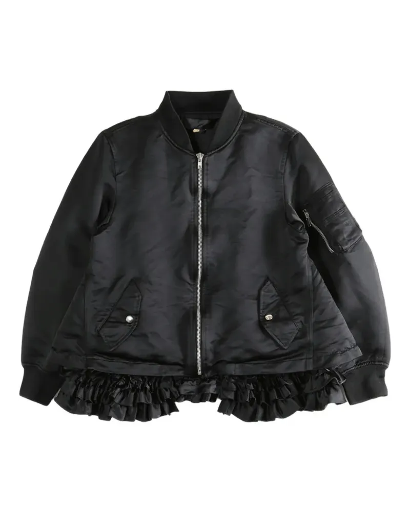 Comme des Garçons ruffled bomber jacket - Schwarz Schwarz