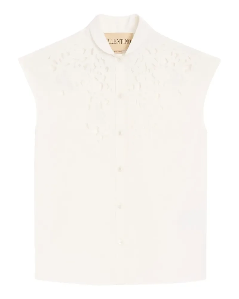 Valentino Garavani Besticktes Popeline-Hemd - Weiß Weiß