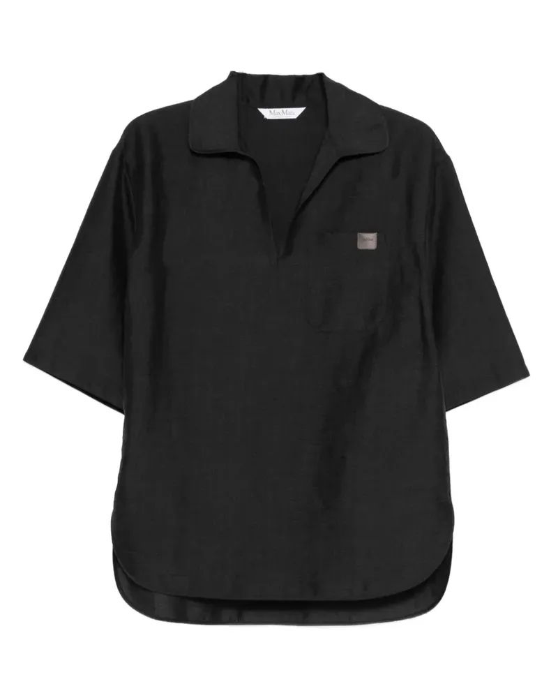 Max Mara Hemd mit kurzen Ärmeln - Grau Grau