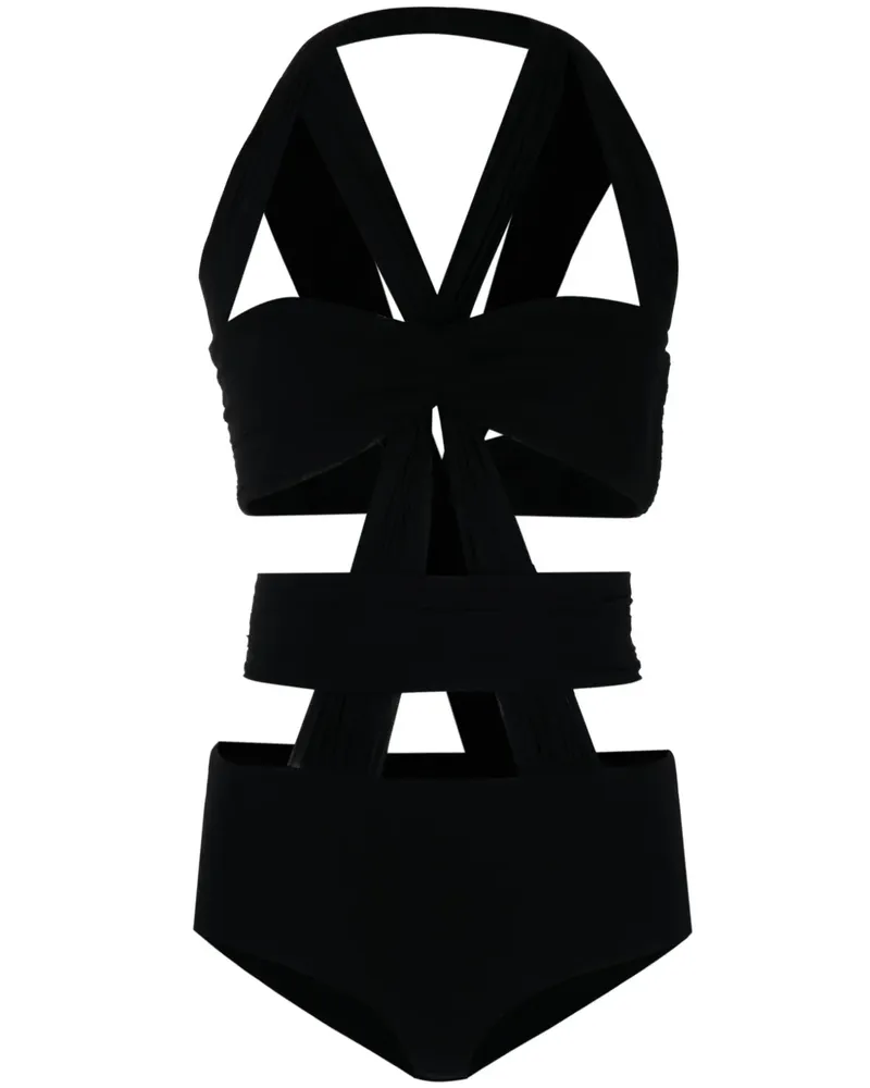 Philosophy Di Lorenzo Serafini Drapierter Body mit Cut-Outs - Schwarz Schwarz