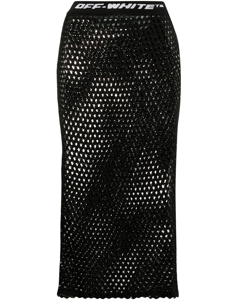 OFF-WHITE Rock mit Logo-Bund - Schwarz Schwarz