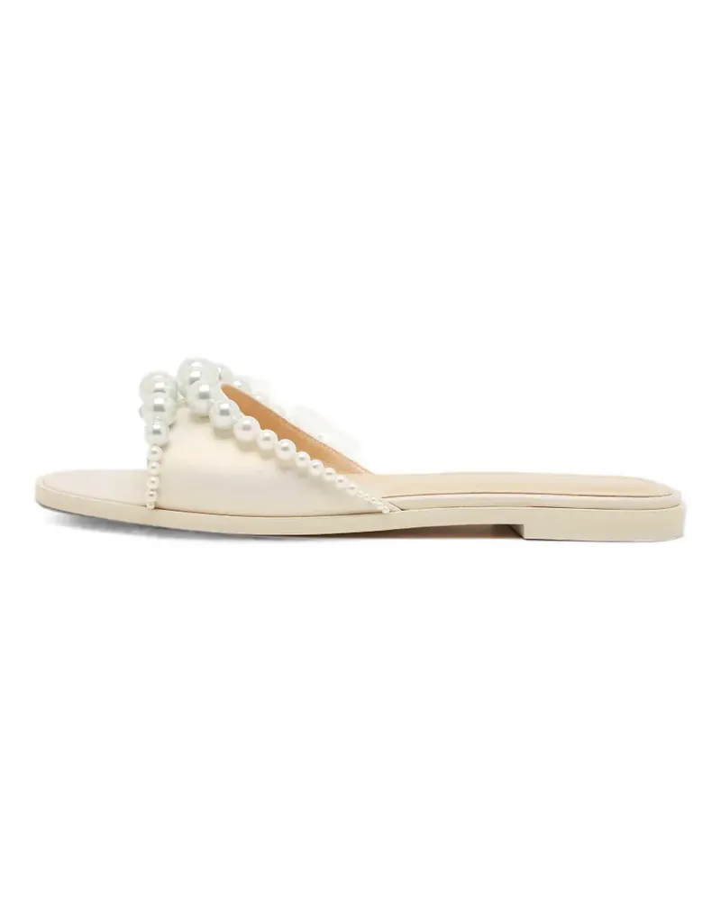 Mach & Mach Sirene pearl-embellished sandals - Weiß Weiß