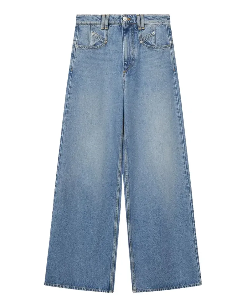 Isabel Marant Weite Jeans mit Acid-Wash-Effekt - Blau Blau