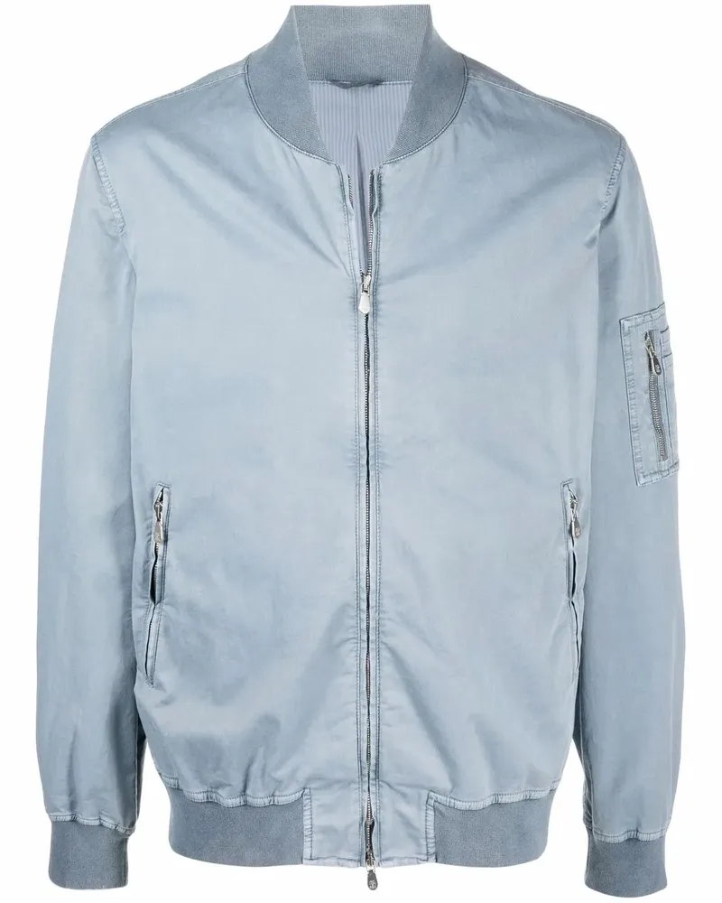 Brunello Cucinelli Bomberjacke mit Reißverschlusstaschen - Blau Blau