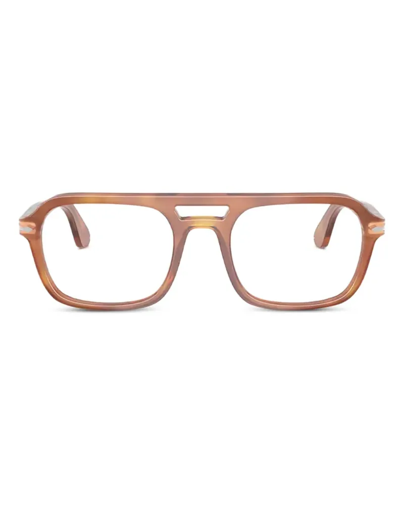 Persol Brille mit geometrischem Gestell - Braun Braun