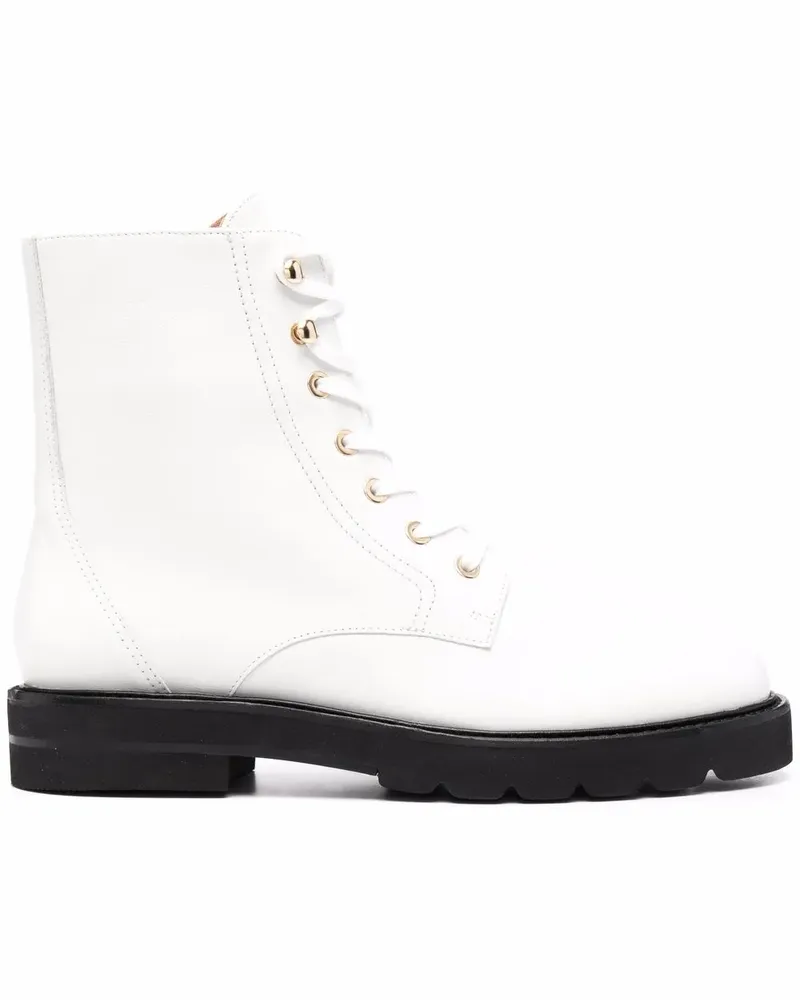 Stuart Weitzman Stiefel mit Schnürung - Weiß Weiß
