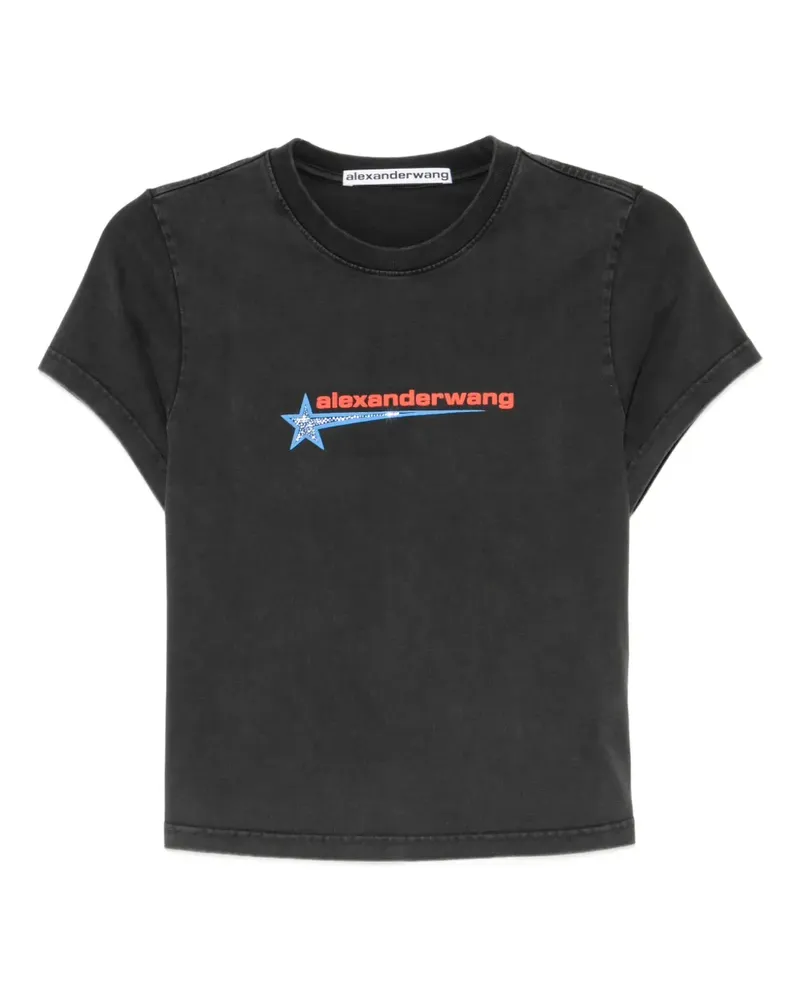 Alexander Wang Hotfix Star T-Shirt - Grau Grau