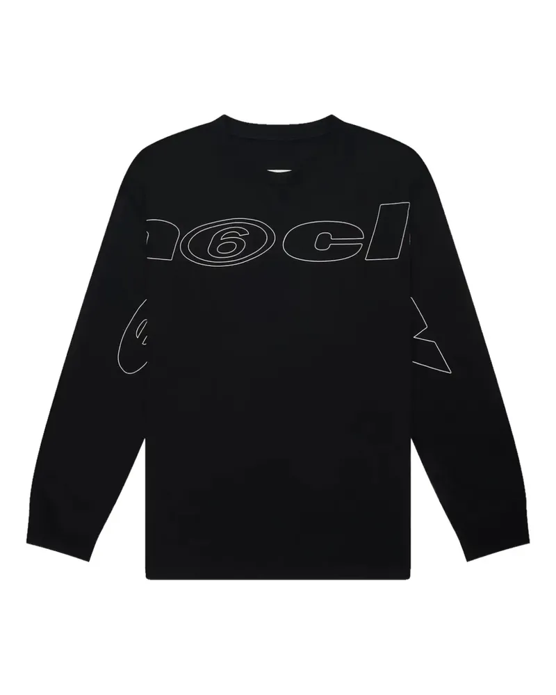 Maison Margiela Langarmshirt mit grafischem Print - Schwarz Schwarz