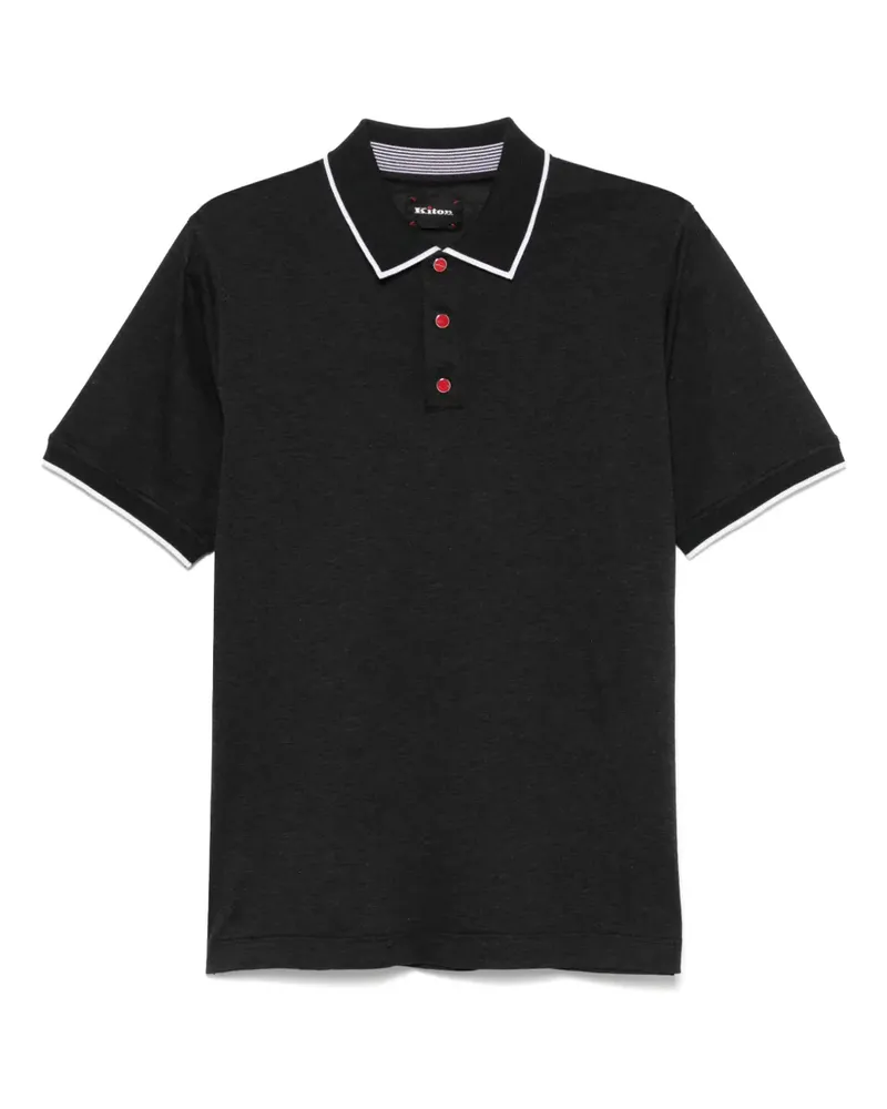 Kiton Klassisches Poloshirt - Grau Grau