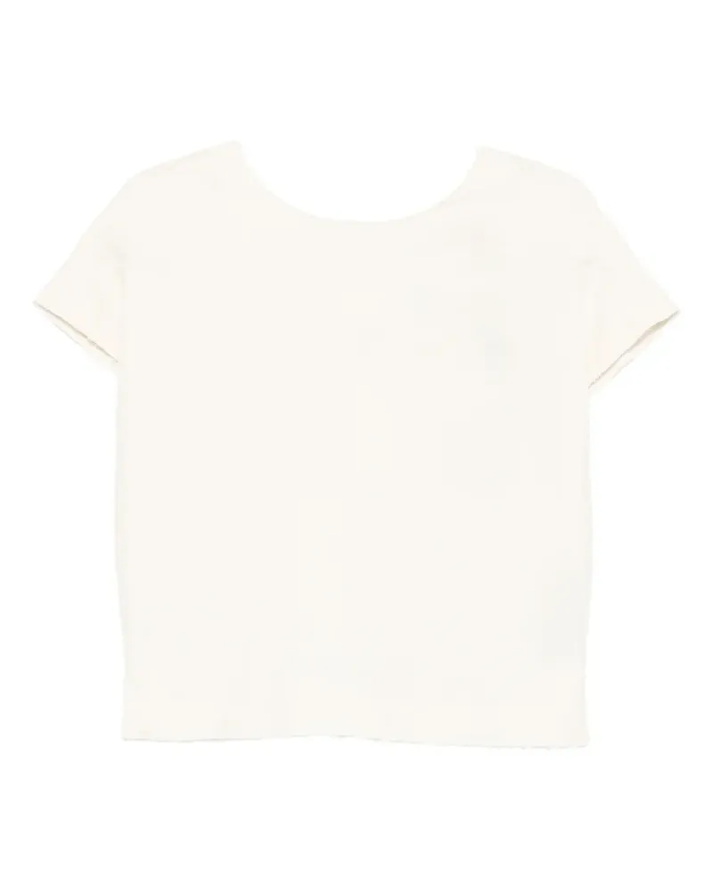 Luisa Cerano raw-cut V-back top - Nude Nude