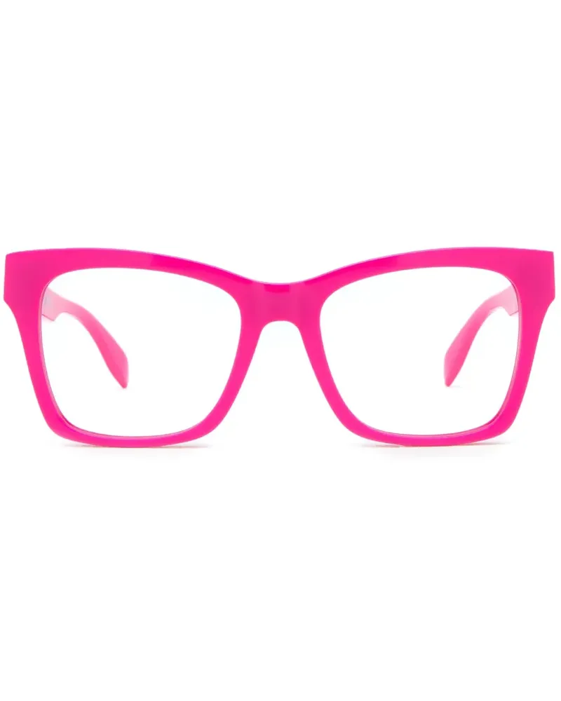 Alexander McQueen Brille mit eckigem Gestell - Rosa Rosa