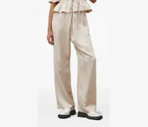 Ohara Wide-Leg-Hose mit Kordelzug - Nude