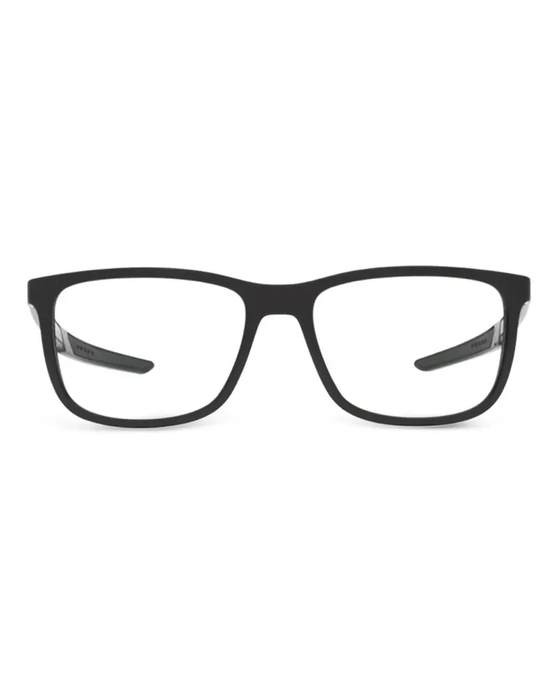 Prada Brille mit eckigem Gestell - Schwarz Schwarz