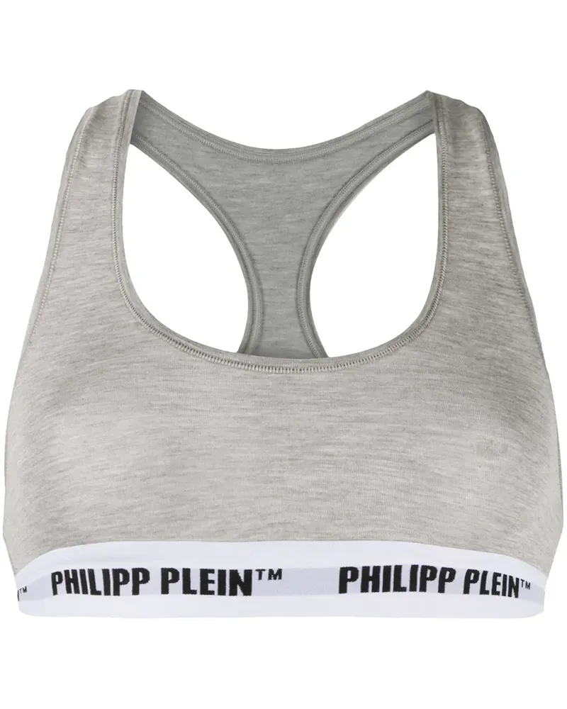 Philipp Plein Sport-BH mit Logos - Grau Grau
