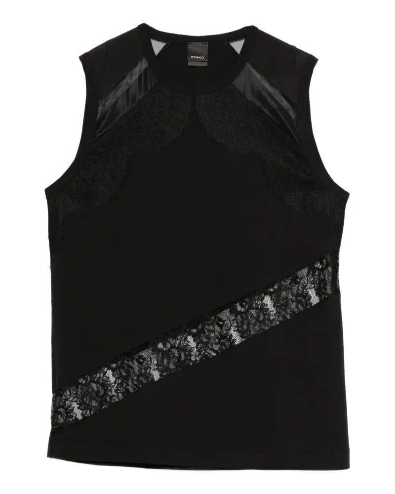 Pinko Oberteil mit Spitze - Schwarz Schwarz