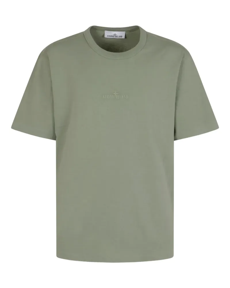 Stone Island T-Shirt mit Logo-Stickerei - Grün Grün