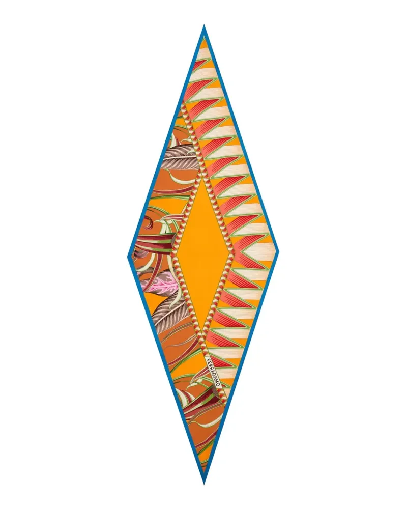 Ferragamo Schal mit grafischem Print - Orange Orange