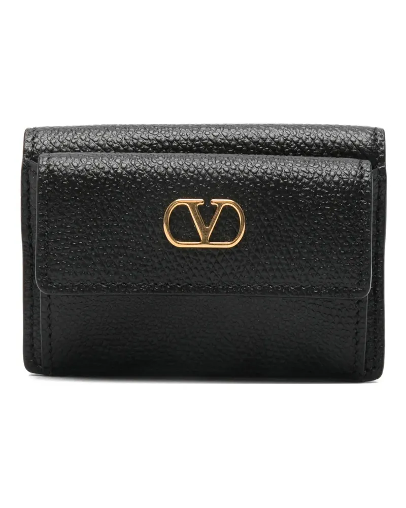 Valentino Garavani VLogo leather wallet - Schwarz Schwarz