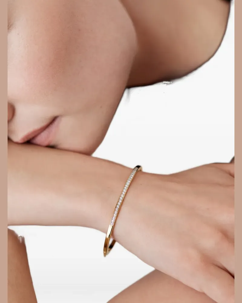 Monica Vinader Essential diamond bangle bracelet - Gold Gold