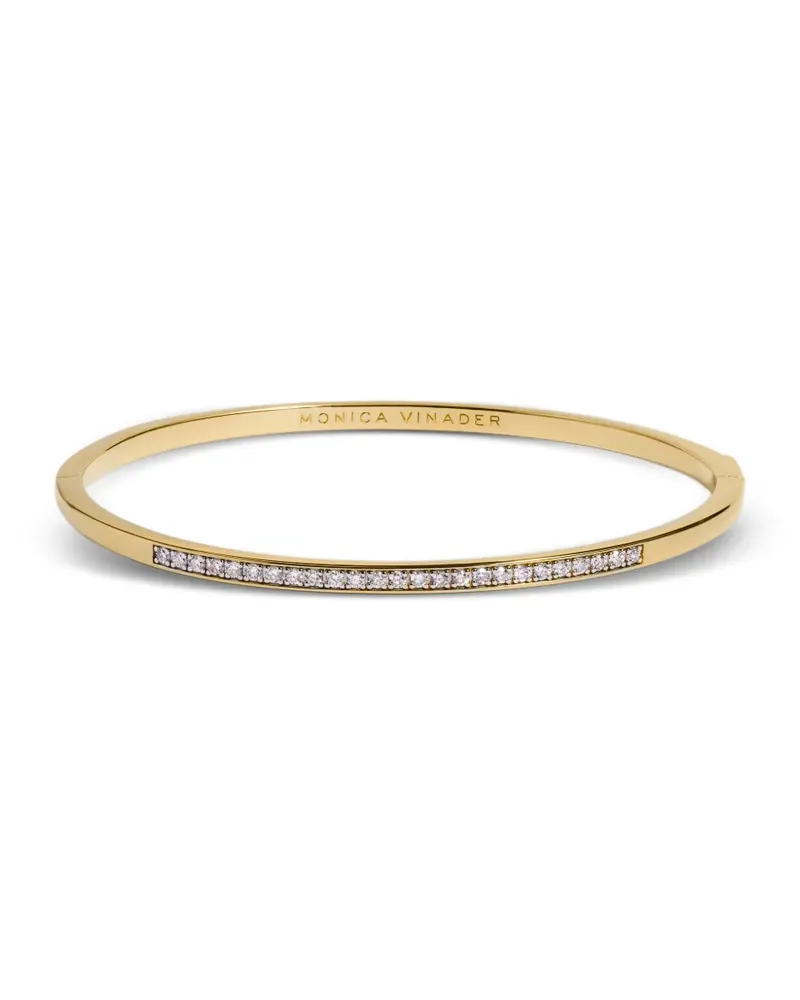 Monica Vinader Essential diamond bangle bracelet - Gold Gold