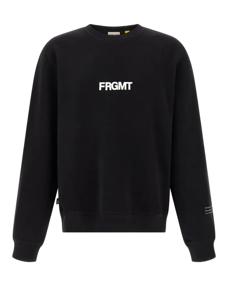 Moncler x Fragment Pullover mit Logo-Print - Schwarz Schwarz