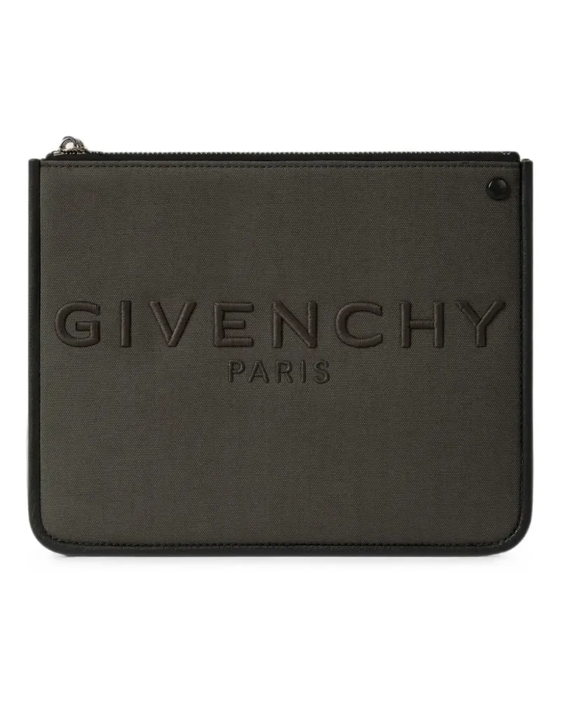 Givenchy Cargo Clutch aus Canvas - Grau Grau