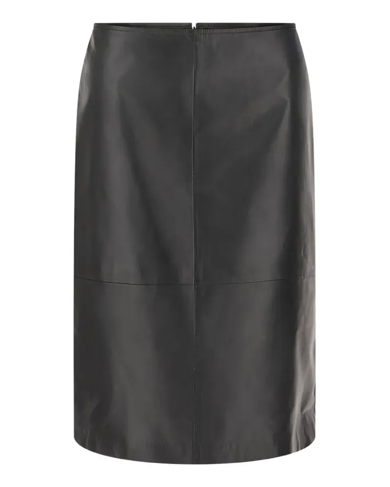 Antonelli Firenze panelled lambskin midi skirt - Schwarz Schwarz