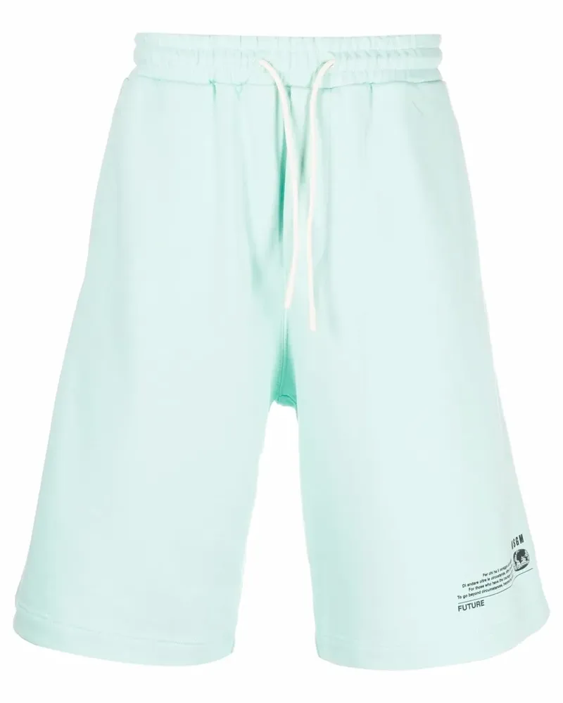 MSGM Knielange Joggingshorts - Grün Grün