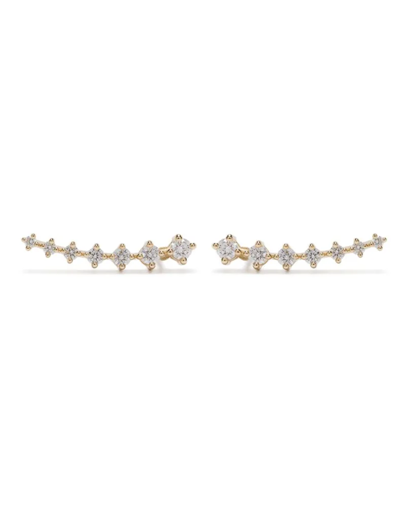 MIZUKI 14kt Goldohrringe mit Diamanten Gold